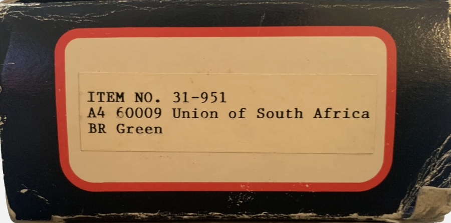 Bachmann 31-951 BR, A4, 60009, Union Of South Africa